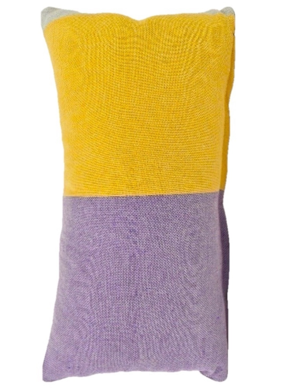 Purple + Gold Color Block Nap Pillow Lumbar Pillow 8x16 Organic Cotton FIFA